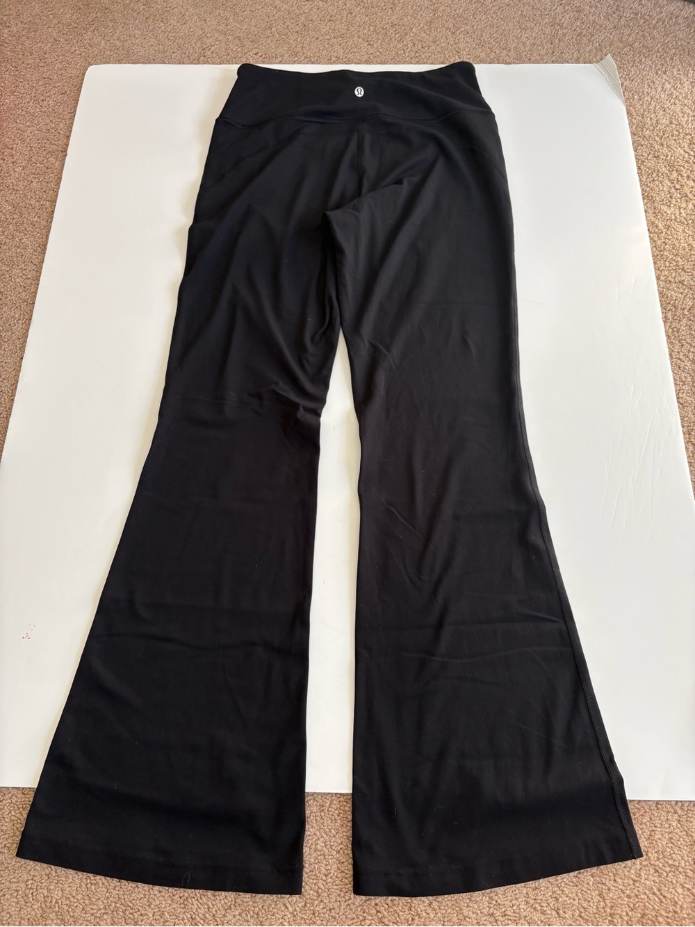 Lululemon Groove Nulu High Rise Flare Pants Size 10 Black *see description - Picture 2 of 10